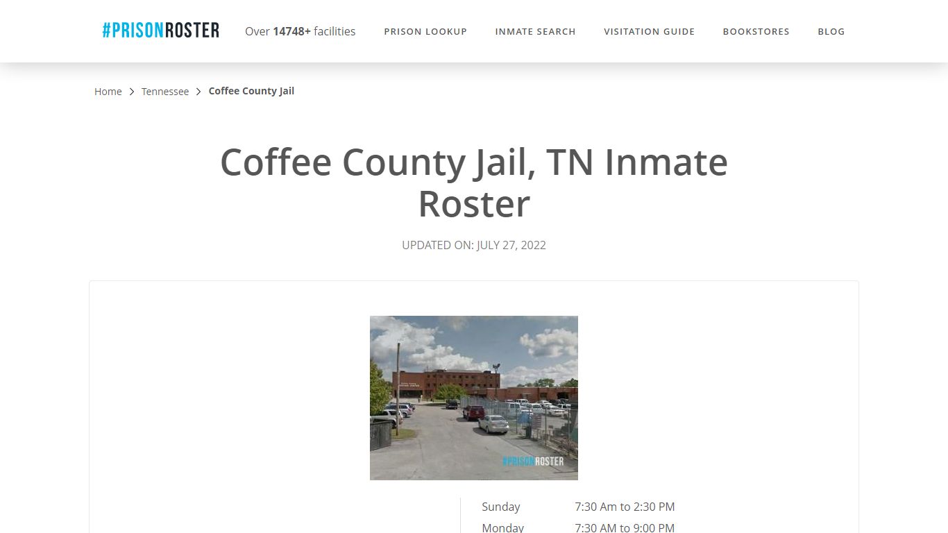 Coffee County Jail, TN Inmate Roster